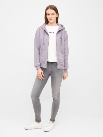 Derbe Zip-Up Hoodie 'Sturmmöwin ' in Purple