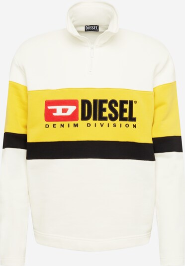 DIESEL Sweatshirt 'SAINT' in gelb / schwarz / weiß, Produktansicht