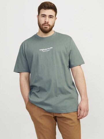 Jack & Jones Plus Shirt 'Vesterbro' in Green: front