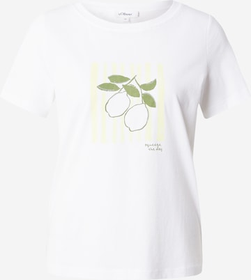 T-shirt s.Oliver en blanc : devant