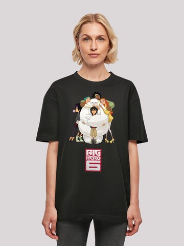 F4NT4STIC Shirt 'Disney Big Hero 6 Baymax Hug' in Zwart: voorkant