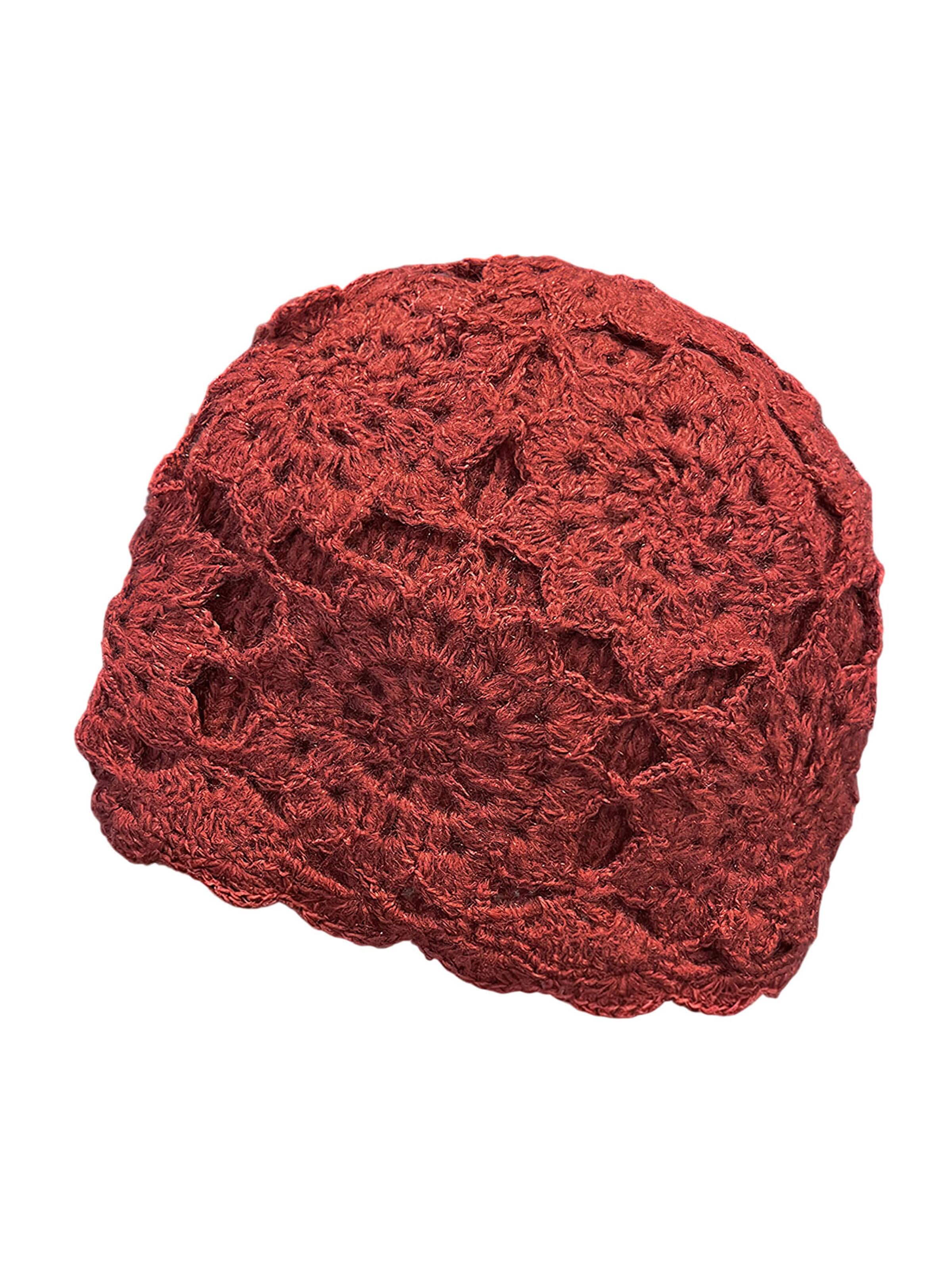 Magicshe Beanie 'Beanie Mütze mit Häkelmuster Relief Design' in 54-64 in Carmine red, Item view