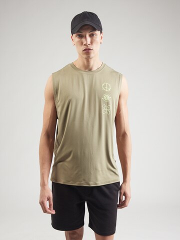 QUIKSILVER Performance shirt 'LAP TIME' in Green: front