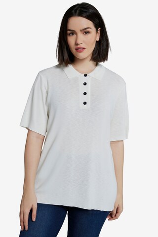 T-shirt Ulla Popken en blanc : devant