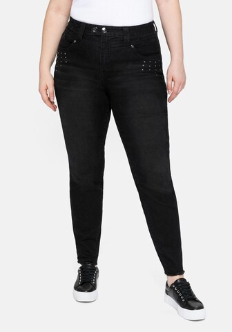 SHEEGO Skinny Jeans in Schwarz: predná strana