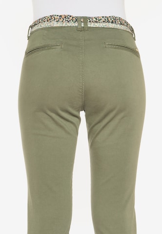 Le Temps Des Cerises Skinny Broek 'DYLI' in Groen