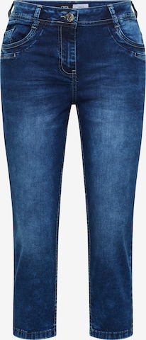 CECIL Slimfit Farkut 'Scarlett' värissä sininen: etupuoli