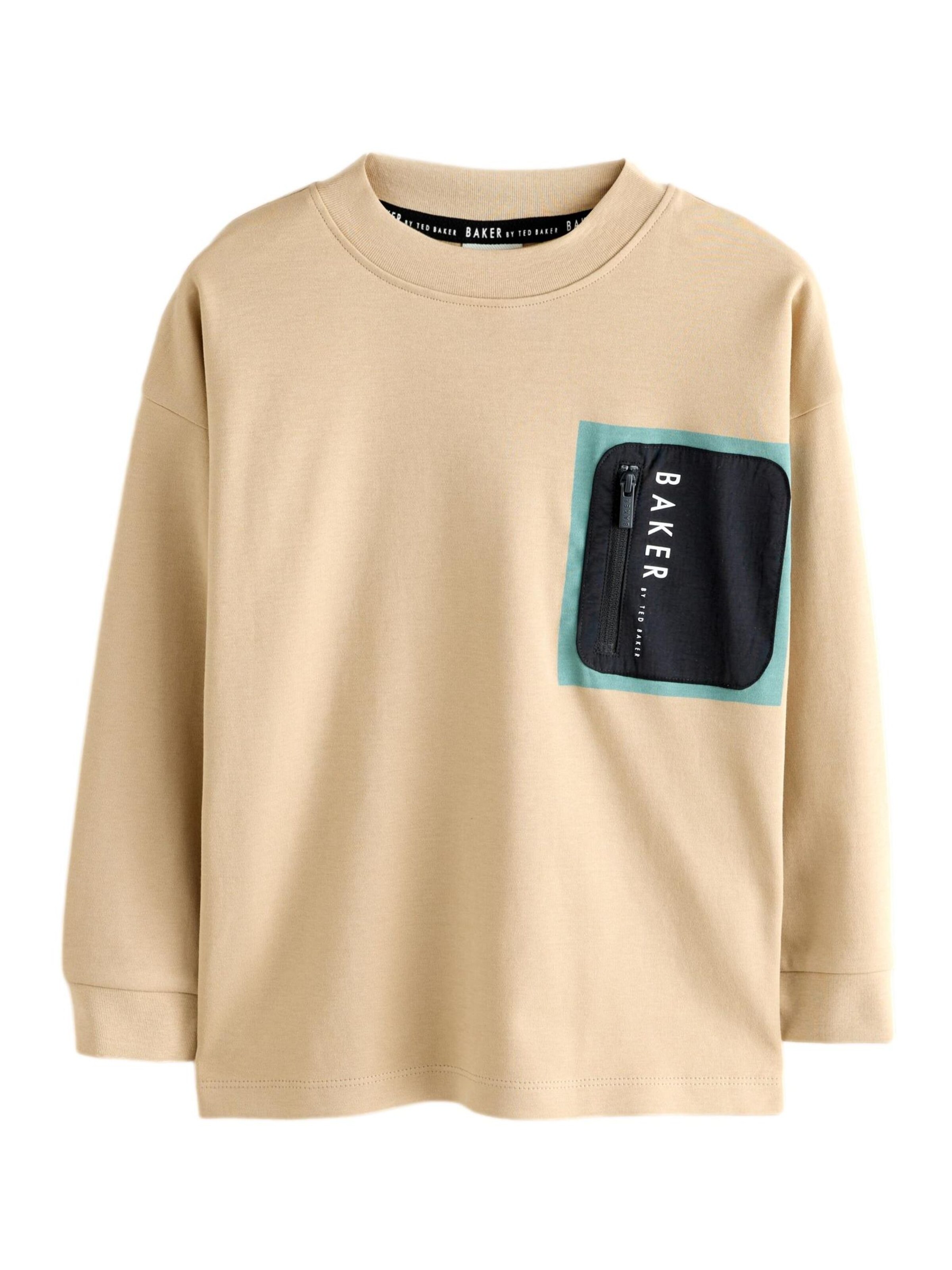 T-Shirt Baker by Ted Baker en beige : devant