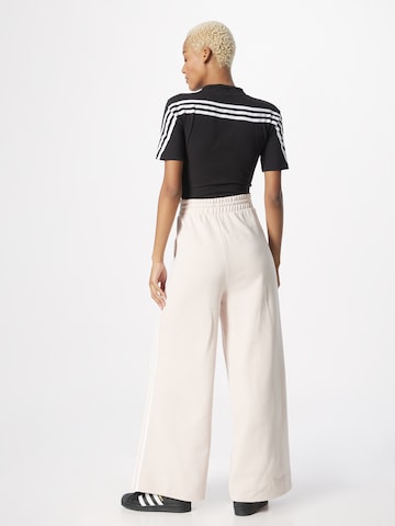 ADIDAS SPORTSWEARWide Leg/ Široke nogavice Sportske hlače 'Essentials 3-Stripes French Terry Wide' - bež boja
