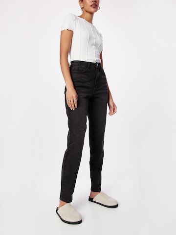 Tapered Jeans de la VILA pe negru: față