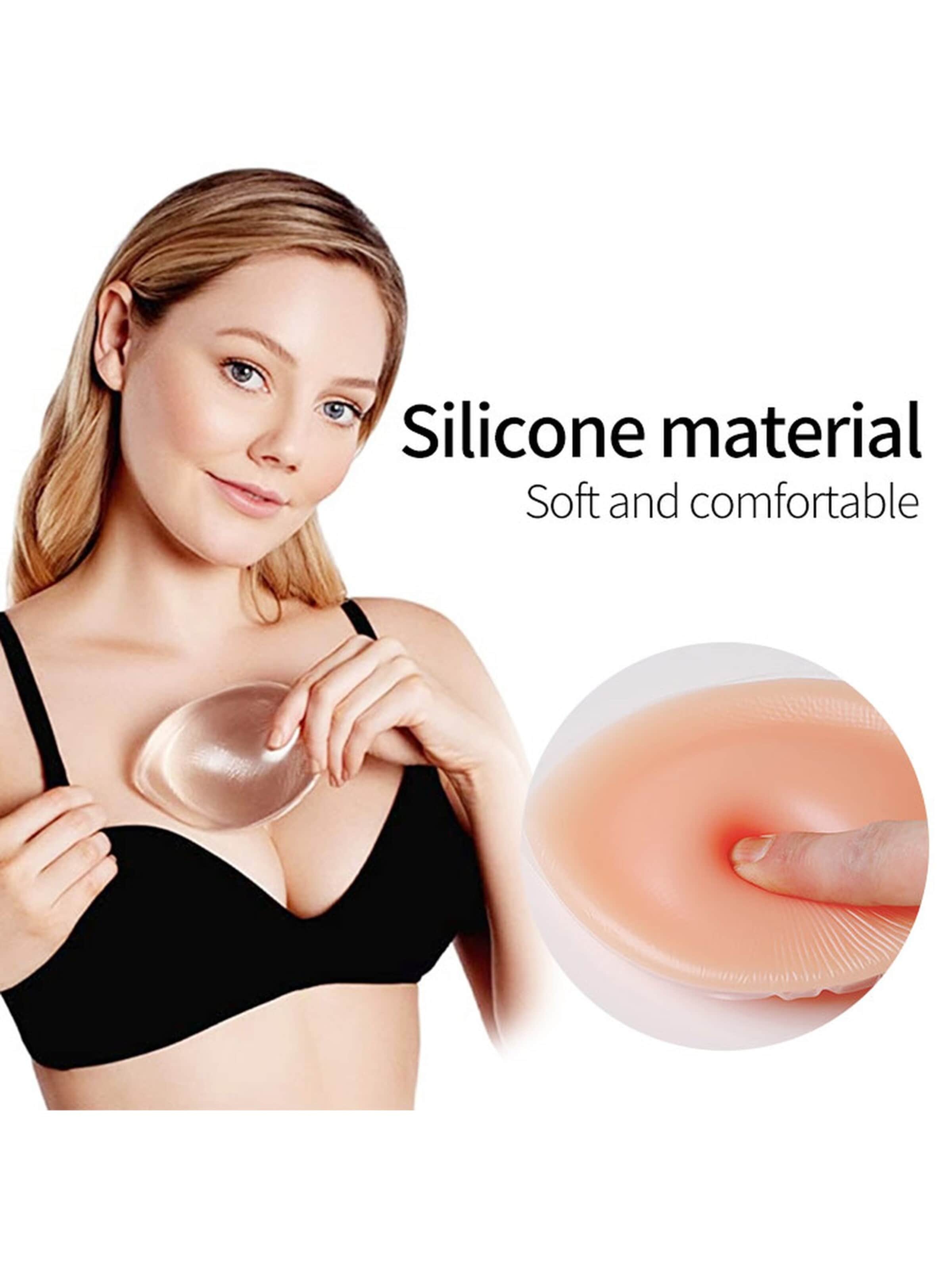 UNIQ Beauty Bra accessory 'Silicone Bra Inserts – Transparent Gel Push-Up Pads (1 Pair, 145g)' in Beige