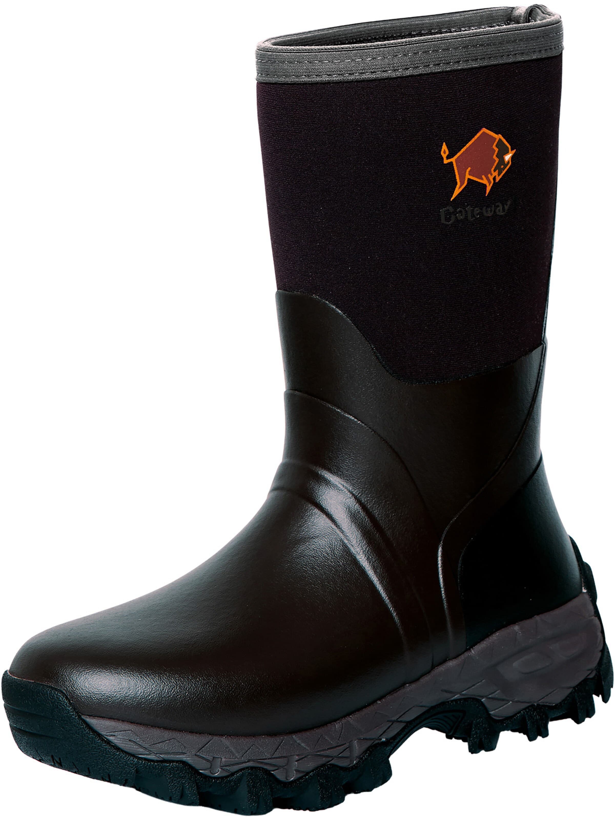 Gateway1 Rubber Boots 'Woodwalker Lady' in Black: front