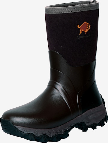 Gateway1 Gummistiefel 'Woodwalker Lady' in Schwarz: Vorderseite