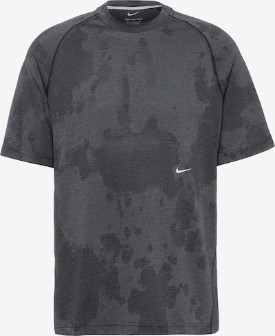 NIKE T-Shirt fonctionnel en gris / gris foncé / blanc, Vue avec produit
