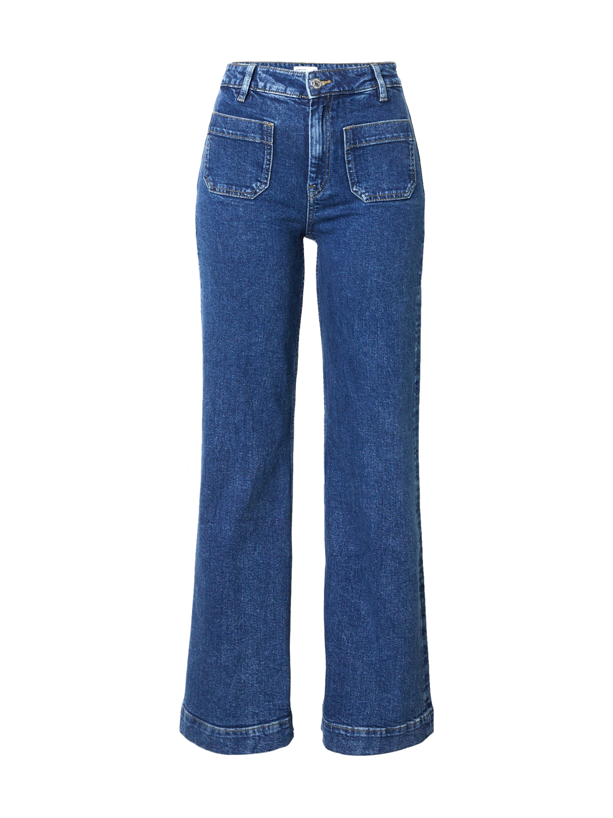 Jeans Gina Tricot pe albastru denim, Vizualizare produs