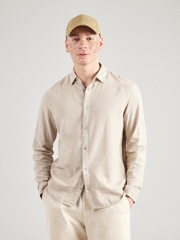 GABBA Regular fit Риза 'Sven' в бежово: отпред