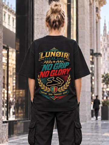 LUNØIR Studio Póló 'No Grip No Glory' - fekete
