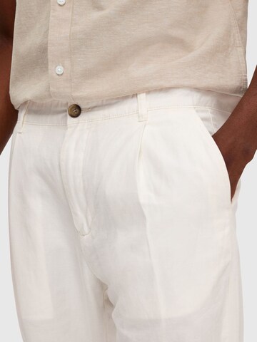 SELECTED HOMME Regular Pleat-Front Pants in White