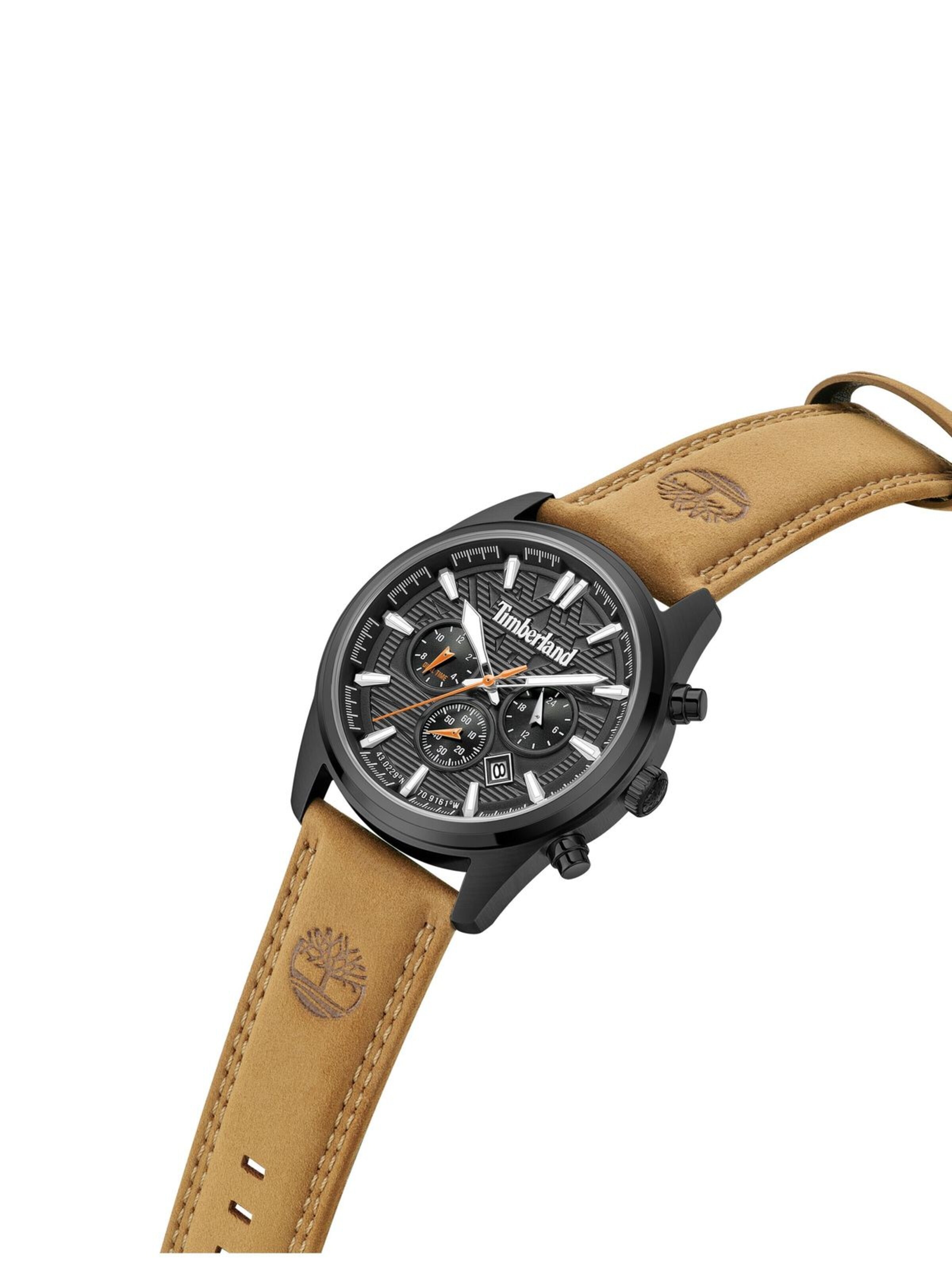 TIMBERLAND Analoguhr 'Duo-time watch Bridge - Extension'‌‌‌‌‌‌‌‌ in Braun