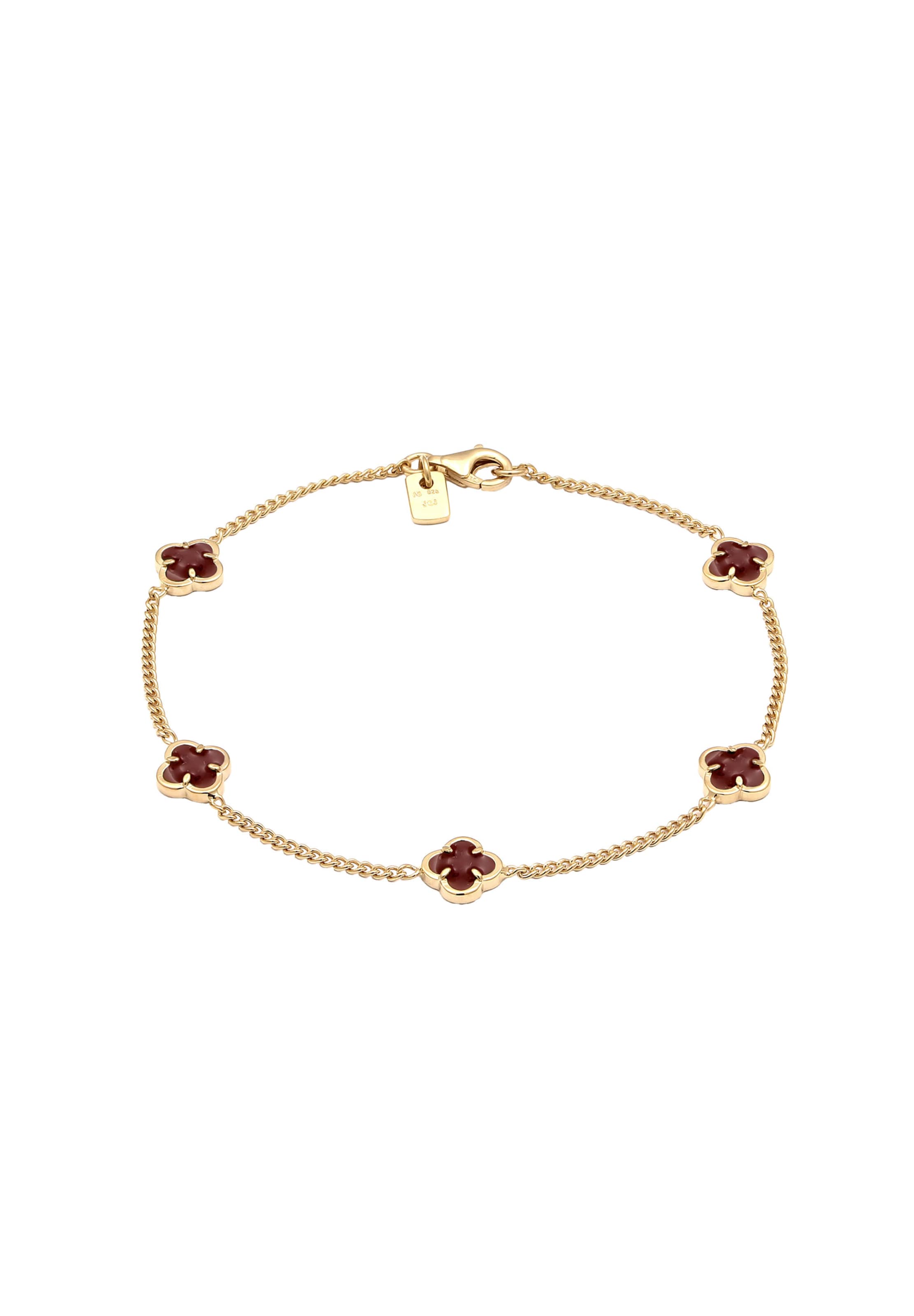KUZZOI Bracelet 'Kleeblatt' in Gold: front
