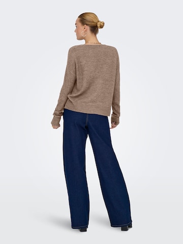 JDY Sweater 'JDYELANORA' in Brown