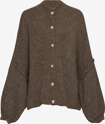 Lilavie Strickjacke ' Lolaa Oversize One Size ' in Braun: Vorderseite