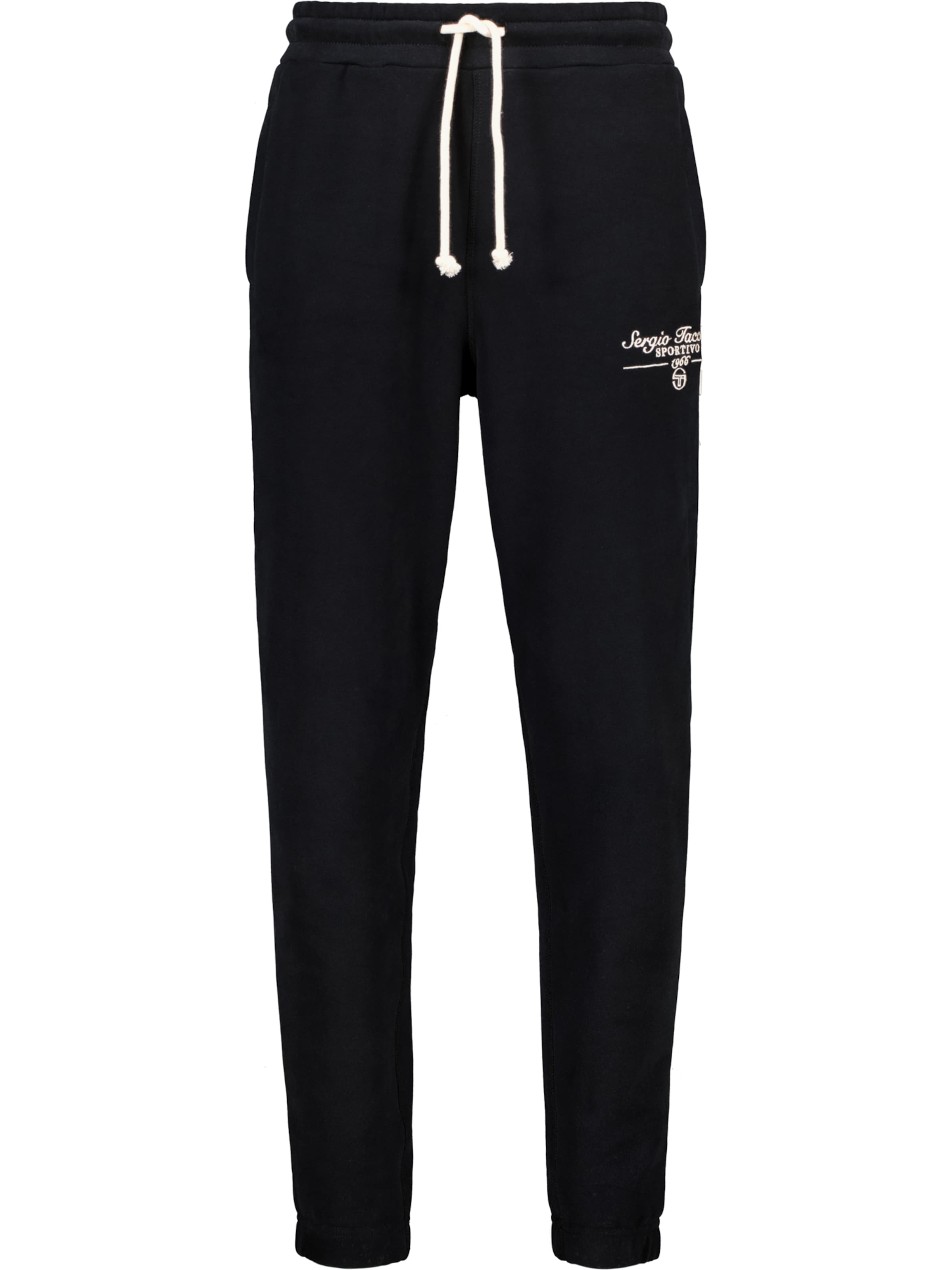 Sergio Tacchini Zúžený strih Nohavice 'Oreste' - Čierna: predná strana