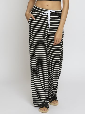 Wide Leg Pantalon 'Sveaa' Lilavie en noir : devant
