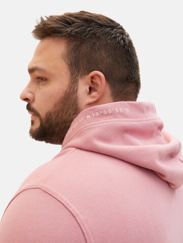 TOM TAILOR Men + Sweatshirt in Pink