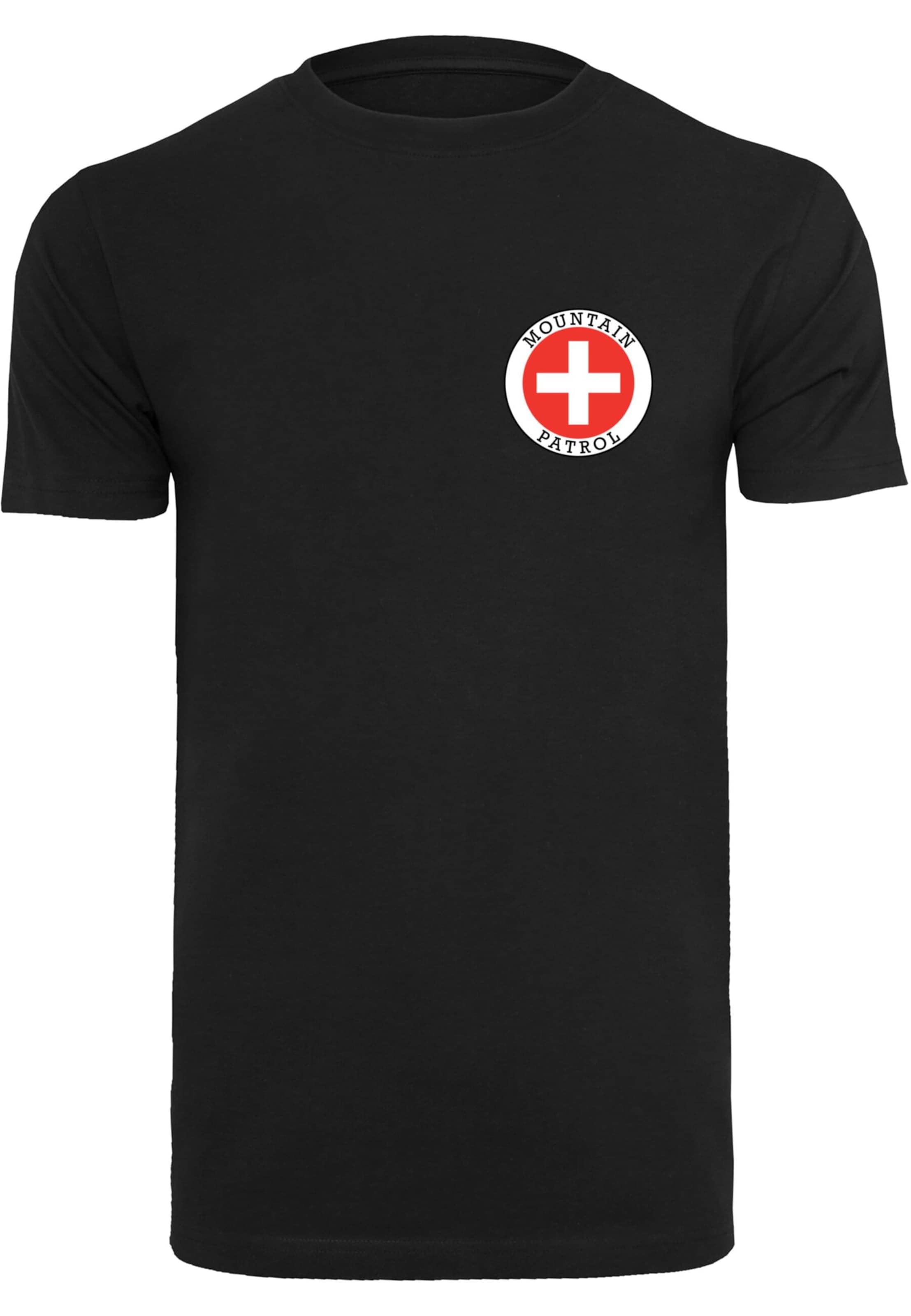 Mister Tee Shirt 'Mountain Patrol' in Black: front
