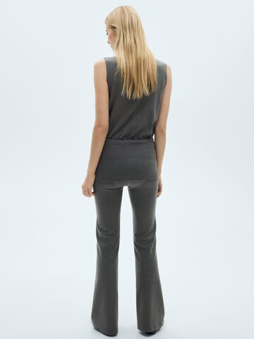 MANGO Flared Pants 'LEA' in Grey