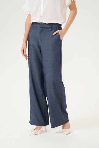 CULTURE Wide Leg Hose 'Cybilla' in Grau: Vorderseite