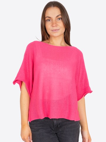 Seasons of April Trui 'Fleur' in Roze: voorkant