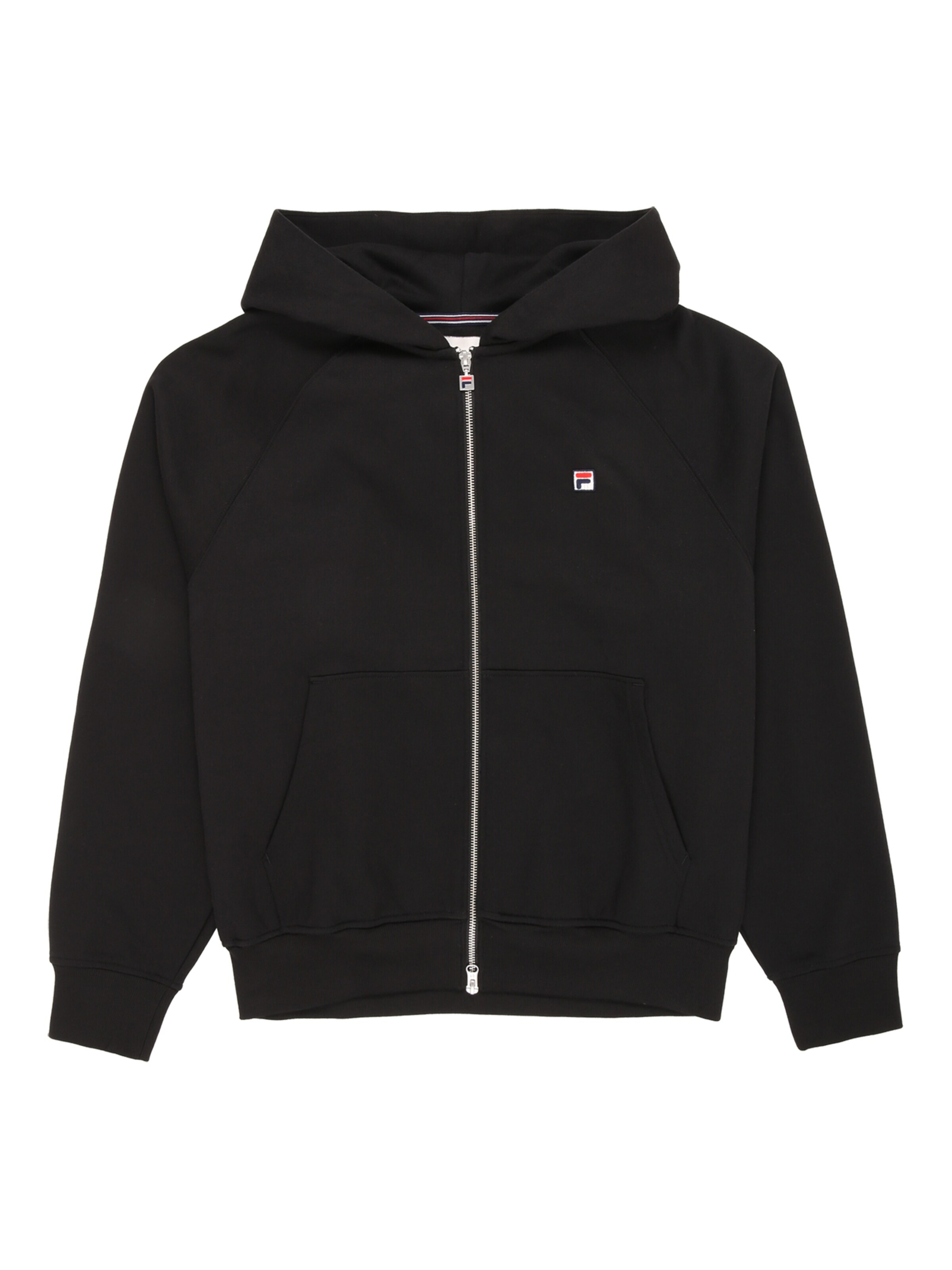 FILA - Sudadera con cremallera 'BORNO oversized raglan 2-way zip hoodie' en negro