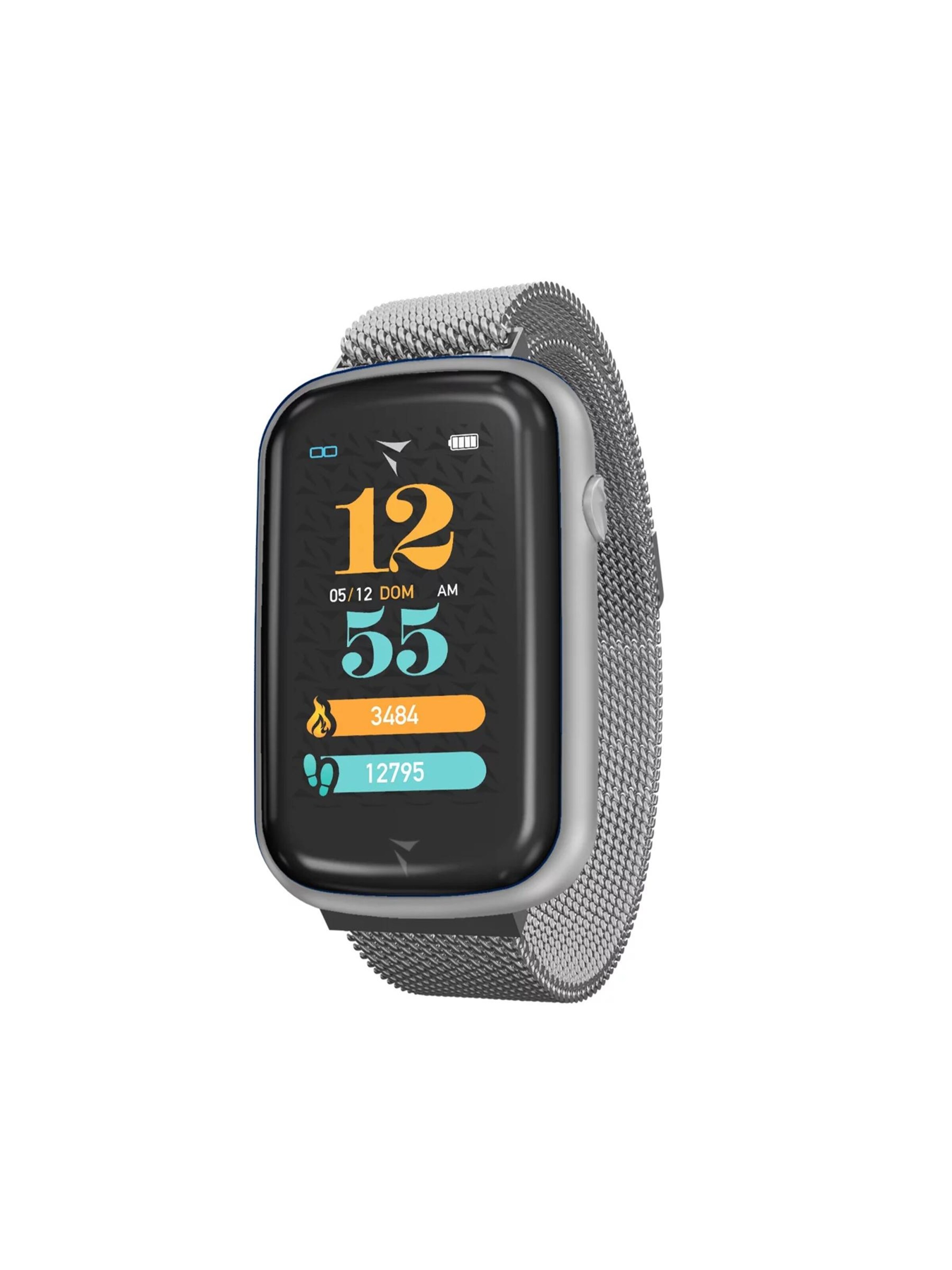 Techmade Digital Watch 'Smart Watch STEPS Metal Silver' in Silver: front