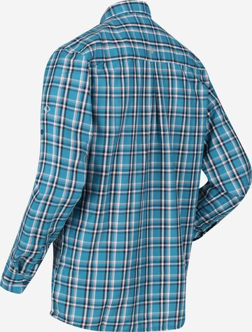 REGATTA Regular fit Athletic Button Up Shirt 'Mindano LS III' in Blue