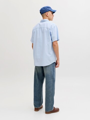 JACK & JONES Regular fit Button Up Shirt 'JORNANTUCKET' in Blue