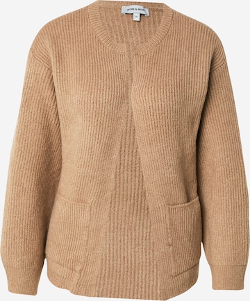 Cardigan MORE & MORE en beige : devant