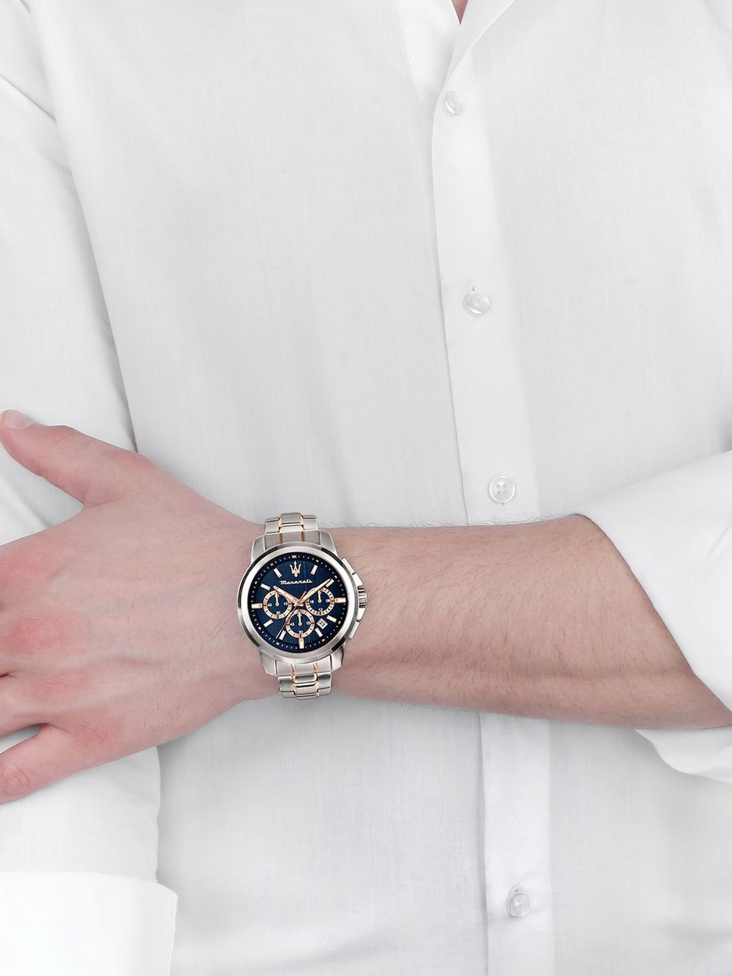 Maserati Analoog horloge in Zilver: voorkant