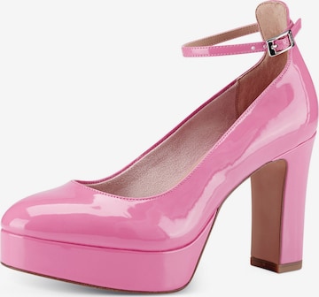 rozā TAMARIS Vaļējas augstpapēžu kurpes: no priekšpuses