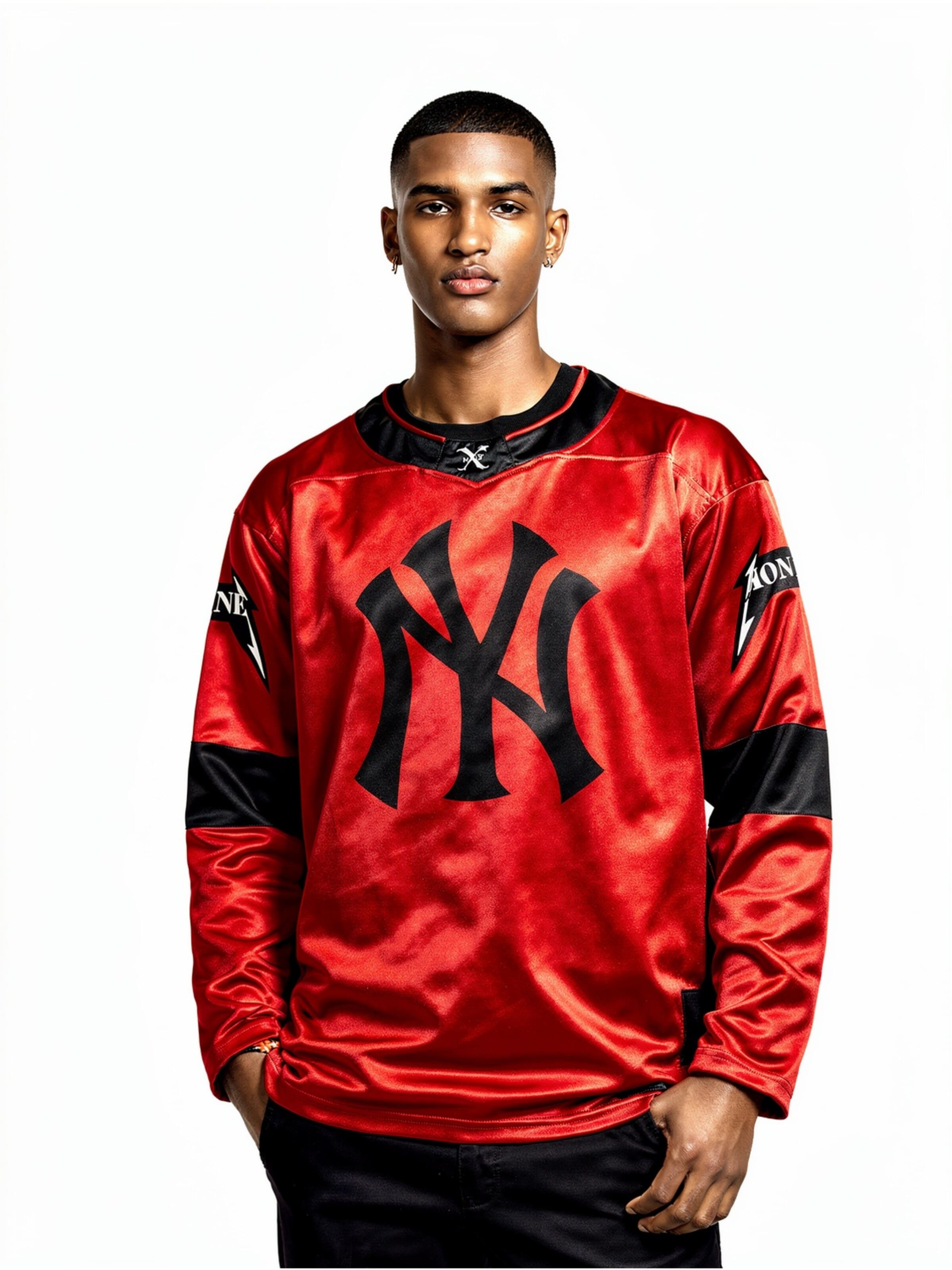 Yoxeone Sweatshirt 'New York' in Rood: voorkant