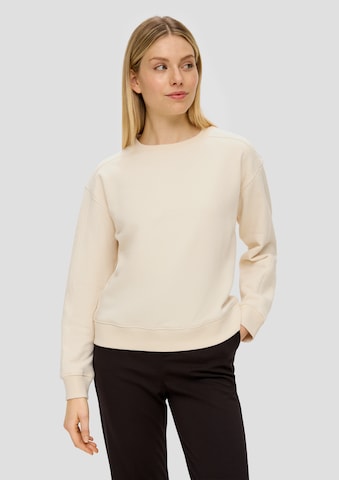 Sweat-shirt s.Oliver en beige : devant