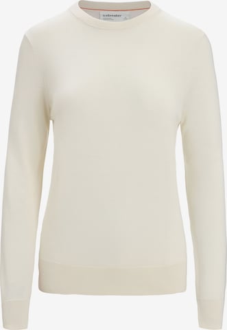 ICEBREAKER Athletic Sweater 'Wilcox' in White: front