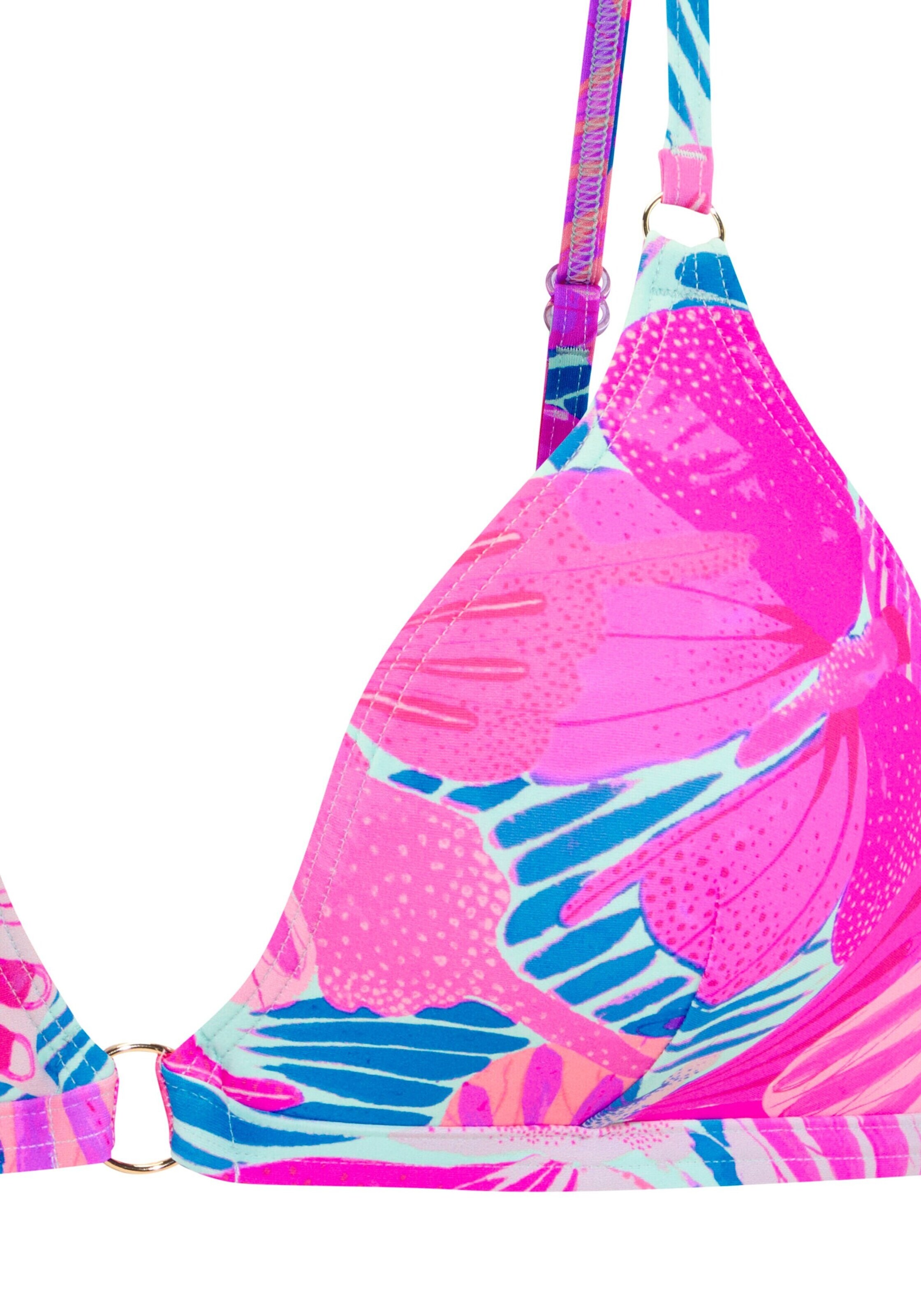 SUNSEEKER Triangle Bikini Top in Pink