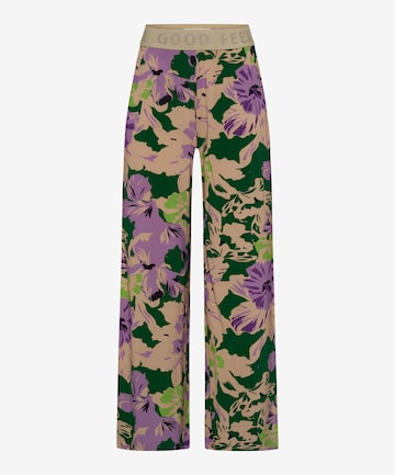 BRAX Wide leg Broek 'Maine' in Groen: voorkant