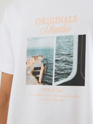 balta JACK & JONES Marškinėliai 'JORNORREBRO'