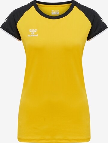 T-shirt fonctionnel Hummel en jaune : devant