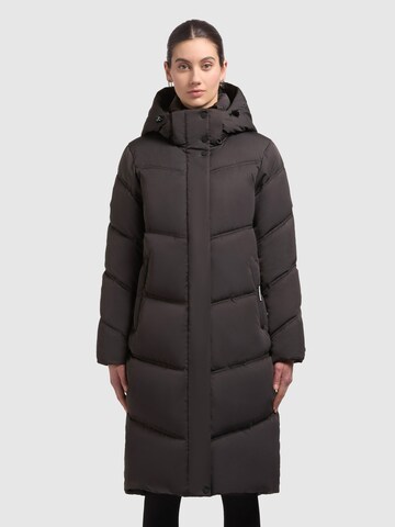 khujo Wintermantel 'AINU2' in Lila: voorkant