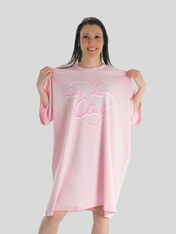 LEAFLETIC Oversized Dress 'Leafletic Women’s Oversize T-Shirt' in Pink