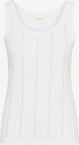 Cream Top 'Ribba' in Wit: voorkant